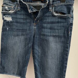 Joe's Women's Blue Distressed Jean Shorts